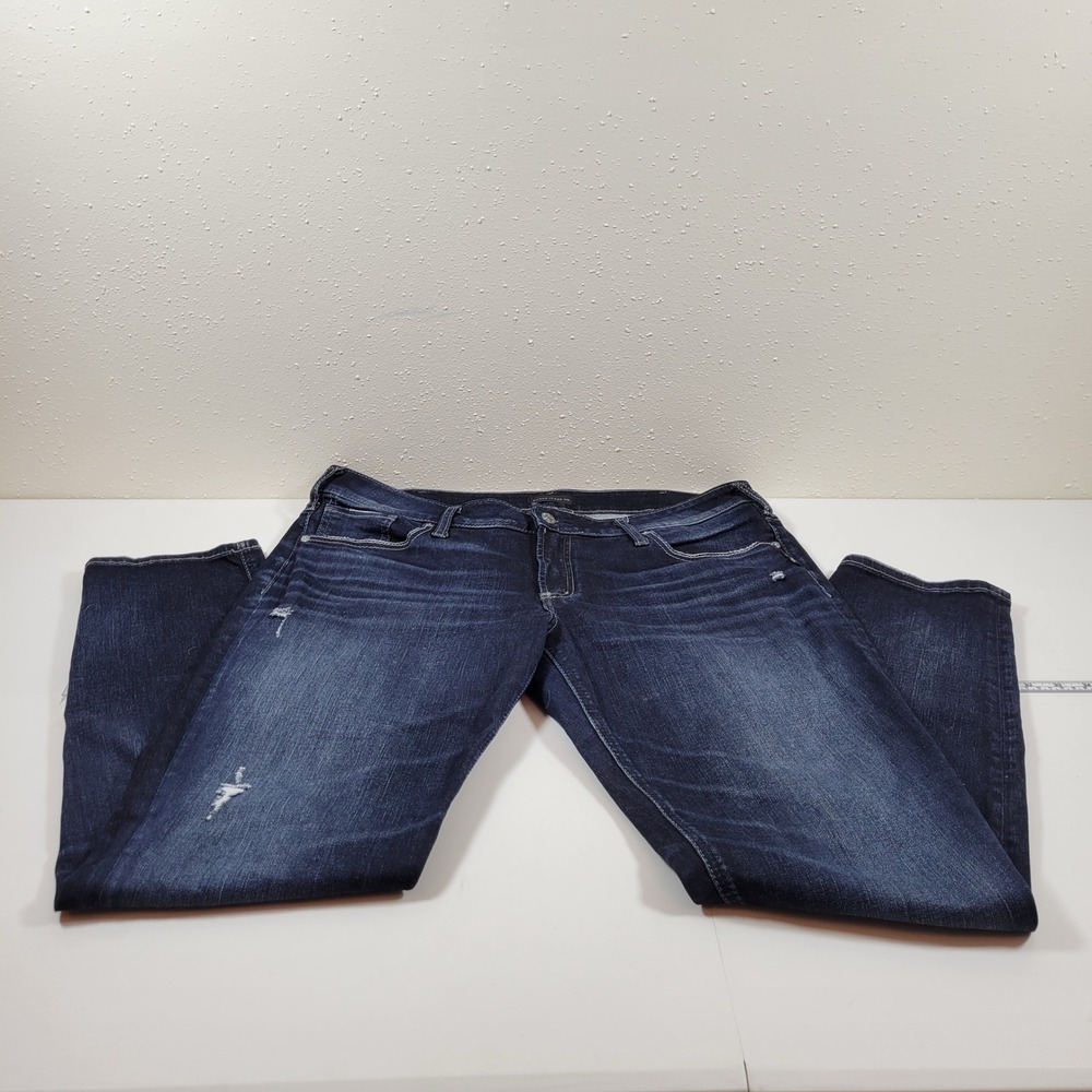 Silver Jeans Co. Boyfriend Jeans Womens W34 L29 Dark Wash Excellent Distressed